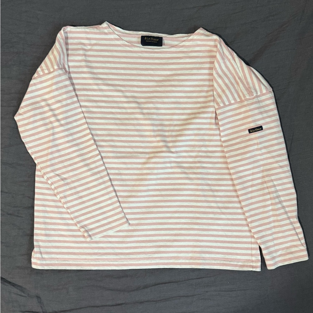 Le Minor Striped Long Sleeve Top size M